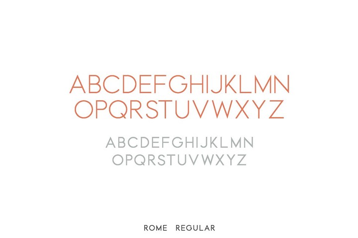 Пример шрифта Rome Bold